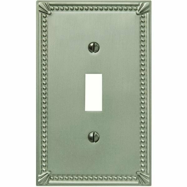 Jackson Imperial Bead Brushed Nickel Switch Wall Plate 3001BN